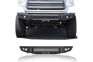 IRONBISON Barde Front Bumper Fit 2014-2021 Toyota Tundra (Exclude Radar Blind Spot Monitoring Systems), Heavy Duty Truck Bull Bar Steel Bumper with 2 LED Fog Light Can Add 30” LED Light Bar