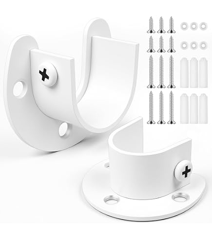 QUARKZMAN 4 Supports Tringle Placard Acier Inox Brossé – Coude 2 Voies Ø26 Mm + Vis & Tournevis