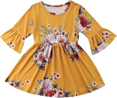 yellow sundress with flowers