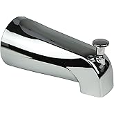 Danco Tub Spout with Diverter, for Mobile Homes and RVs, Fits 1/2 in IPS Pipes, Metal with Chrome Finish, 5 in Reach (88186)