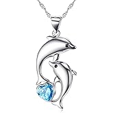 Cuoka Dolphin Necklace 925 Sterling Silver Mothers Day Gifts For Women Necklace Chains