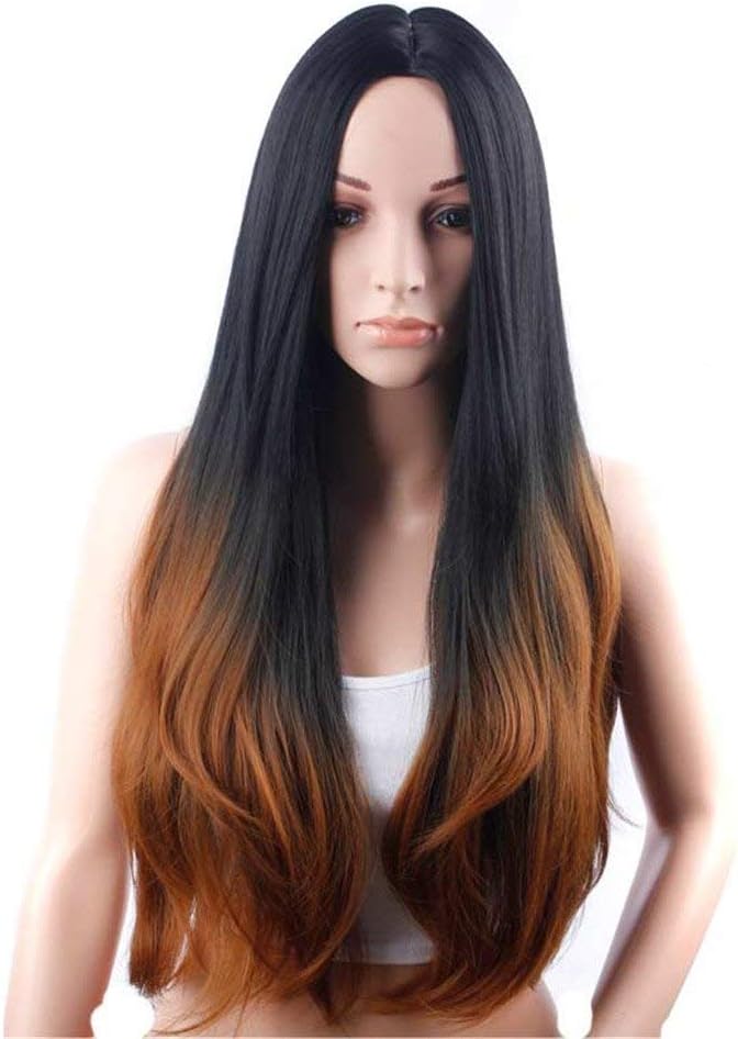 28'' Womens Long Straight Synthetic Wig Girls Anime Cosplay Halloween Costume Party Wig