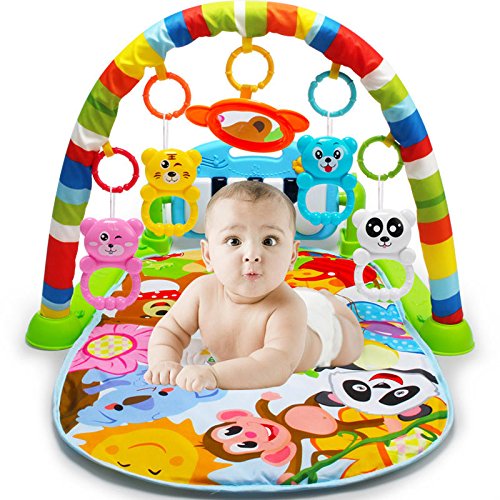 Zoomarlous Baby Fitness Rack,Kids Children Fitness Rack Baby Toys Piano Music Blanket Play Plastic Intellectual Development