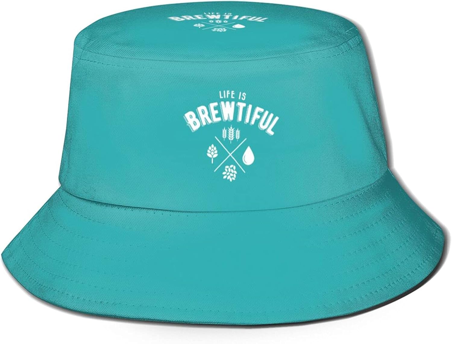 Life is Brewtiful Beer Bucket Hats Fashion Sun Cap Packable Outdoor