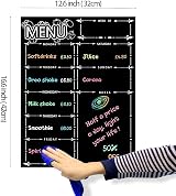 DumanAsen Magnetic Fridge Calendar Meal Planner 16x12 Includes 8 Pens Black view 3