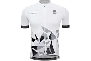 Santic Men’s Cycling Jersey Short Sleeve Bike Shirts for Men Bicycle Jacket with Pockets Breathable & Quick Dry Yorkson
