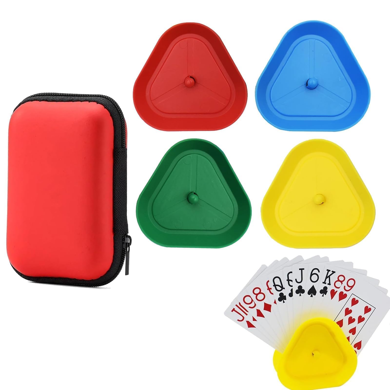 WNXBFO 5 Pcs Playing Card Holder Set, Playing Card Storage Set, Playing Card Holder, Card Game Holder for Cards Game, Poker Parties, Family Card Game Nights