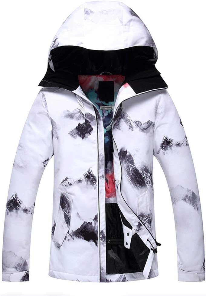 Women's Waterproof Ski Jackets, Windproof Camping Hiking Coat, Winter Ski Jacket with Hood, Outdoor Coats Snowboard Jackets, Essentials Parka Jacket