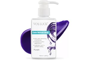 VOLLUCK Color Depositing Conditioner, 3-in-1 Cruelty-free Color Depositing Hair Mask for Enhances Shine & Softness, Non-foaming for All Hair Types (Purple, 5.28 Fl oz)