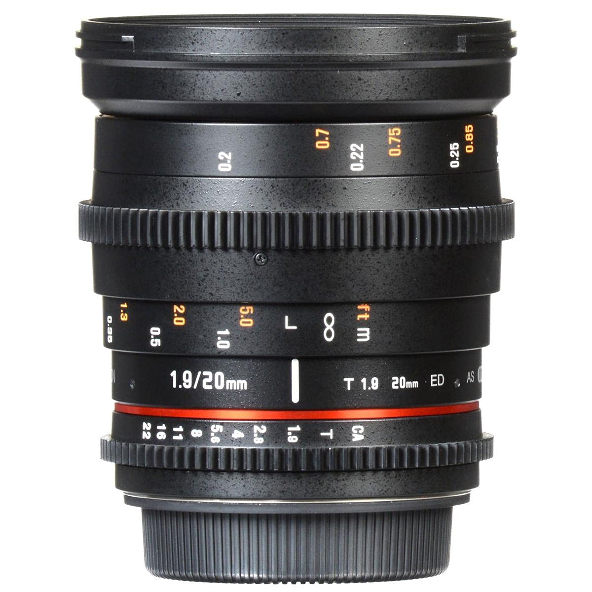 Rokinon Lente de Cine Gran Angular T1.9 Cine DS AS ED UMC de 20 mm para Sony E-Mount