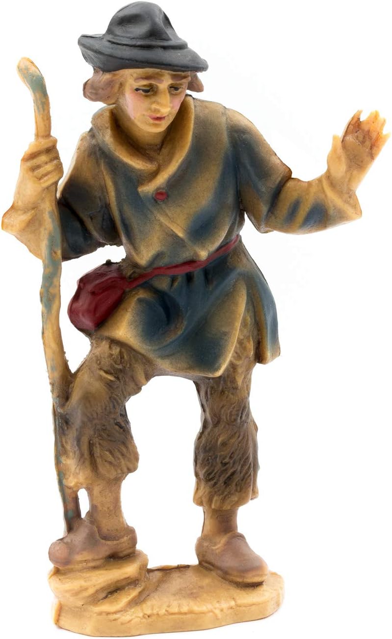 MAROLIN Shepherd with sheep on his shoulder (plastic material), to 4.75 in. Figures