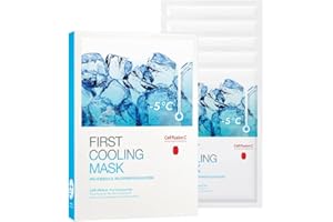 Cell Fusion C Post Alpha First Cooling Mask 5ea with Glacial Water & Panthenol, Hydrating and Plumping Korean Sheet Mask for Sensitive, Dry Skin