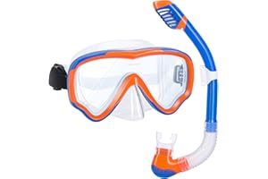 SwimStars Snorkel Set for Adults & Kids - Anti-Fog Mask with Adjustable Strap and Purge Valve Snorkel - Ideal for Snorkeling & Swimming