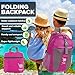 bago Lightweight Small Hiking Backpack for Women and Men - 25L Travel Day Pack - Foldable Hiking Daypack Ultralight for Camping Outdoor Sports - Day Bag Packable Backpack for Travel (Pink)