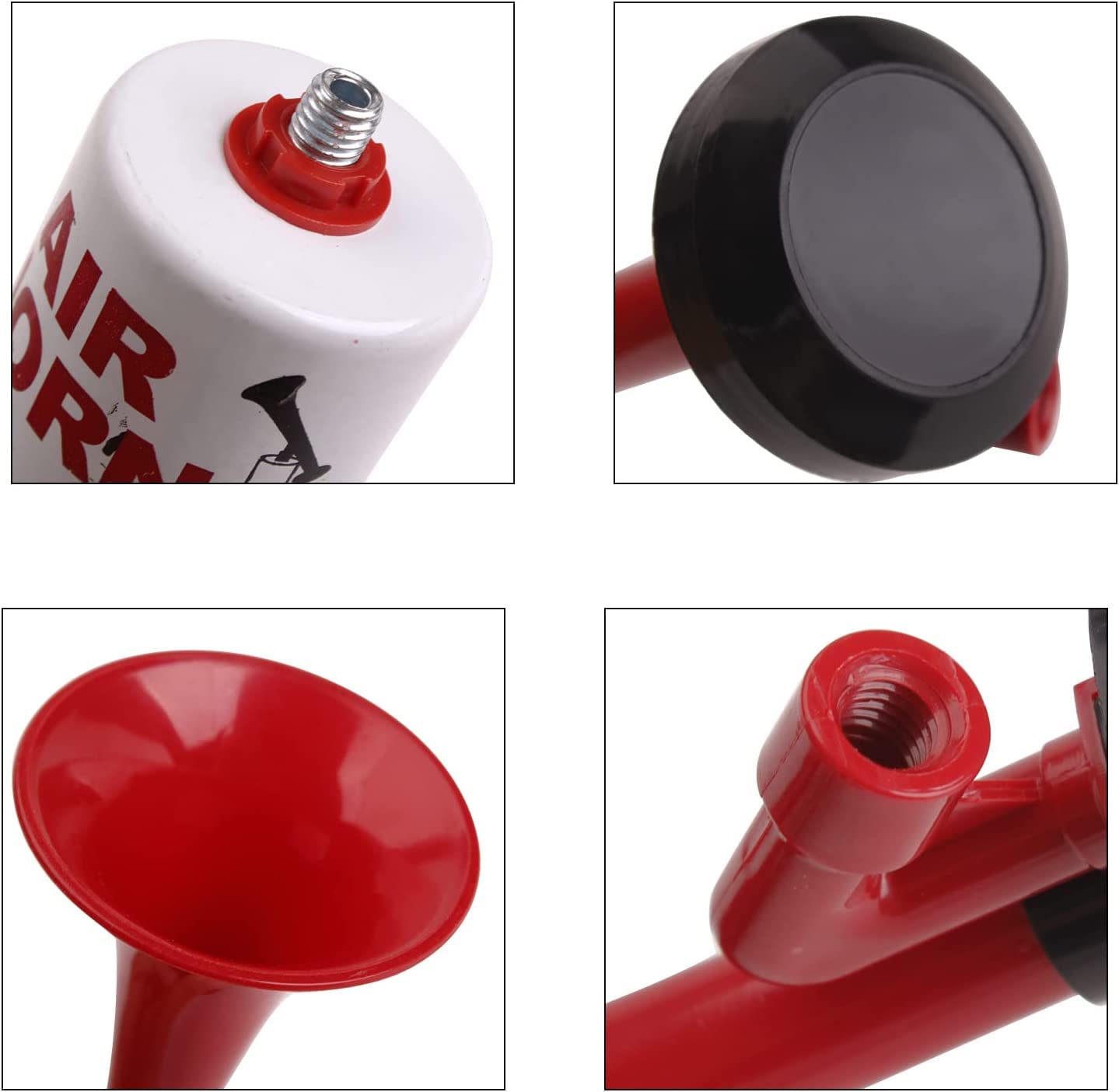 Reusable Air Horn, BANHAO Aluminum Handheld Air Pump Horn Loud Safety Horn for Boats Cars Noise Maker Handheld Air Horn 2pcs