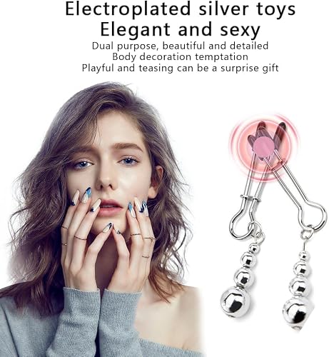 Adjustable Metal Nipple Clamps - Weighted Non-Piercing Nipple Jewelry For Sensual Play