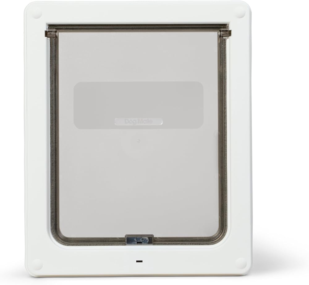 Dog Mate Lockable Medium Dog Door 215 Flap UPVC Wood White