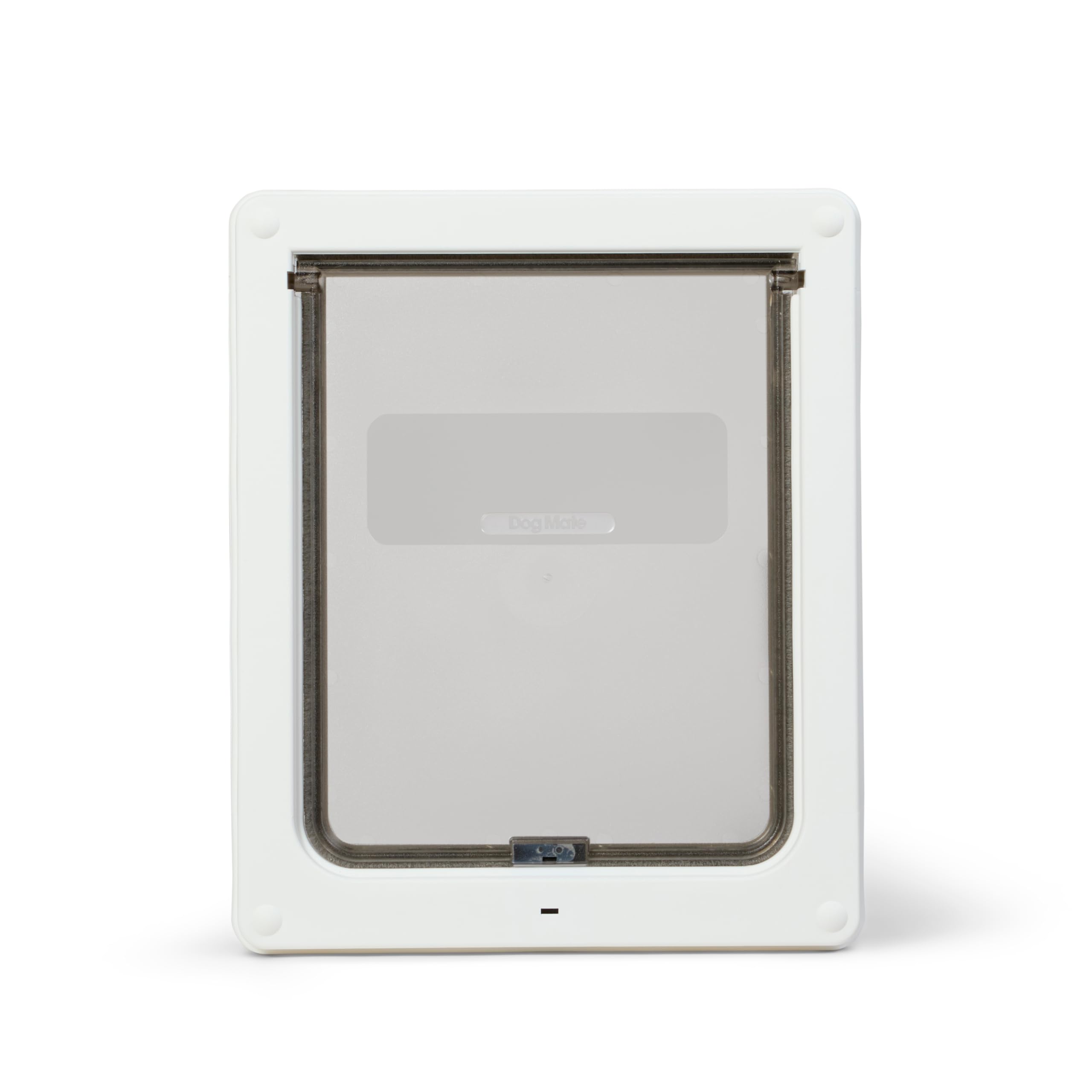 Dog Mate Lockable Medium Dog Door (215) - Flap for Medium Dogs and Large Cats, for UPVC, wall and wood, Securely Designed for your Pets, White