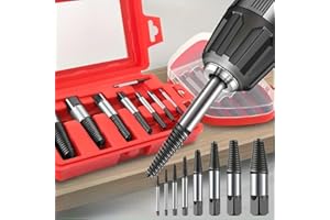 5 Piece Premium Screw Extractor Set, Easy to Remove Damaged Screws, Bolts and Pipes, Essential Woodworking and DIY Tools