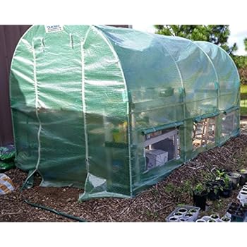 Quictent 2 Doors Reinforced PE Cover 12' X 7' X 7' Portable Greenhouse Large Walk-in Green Garden Hot House