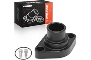 A-Premium Black Aluminum Straight Water Neck/Thermostat Housing Compatible with Chevy 265-502 Big-Block Small-Block, with O-R