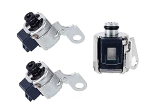 HERCOO A340 AW4 Transmission TCC Lock Up Solenoid + Shift Solenoids Kit Fits for 1986 UP Jeep Cherokee/Comanche/Wagoneer,Toyo