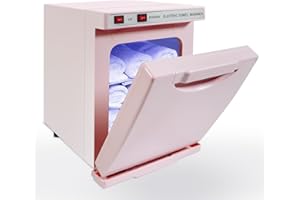 VERYTOP Hot Towel Warmer for Spa, 5L Thermostatic Towel Heater, 2-in-1 Professional Mini Towel Warmer, Beauty Salon and Spa Towel Warmers for Facial.(Pink)
