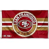 San Francisco 49ers Patch Button Circle Logo Flag Large 3x5 Banner