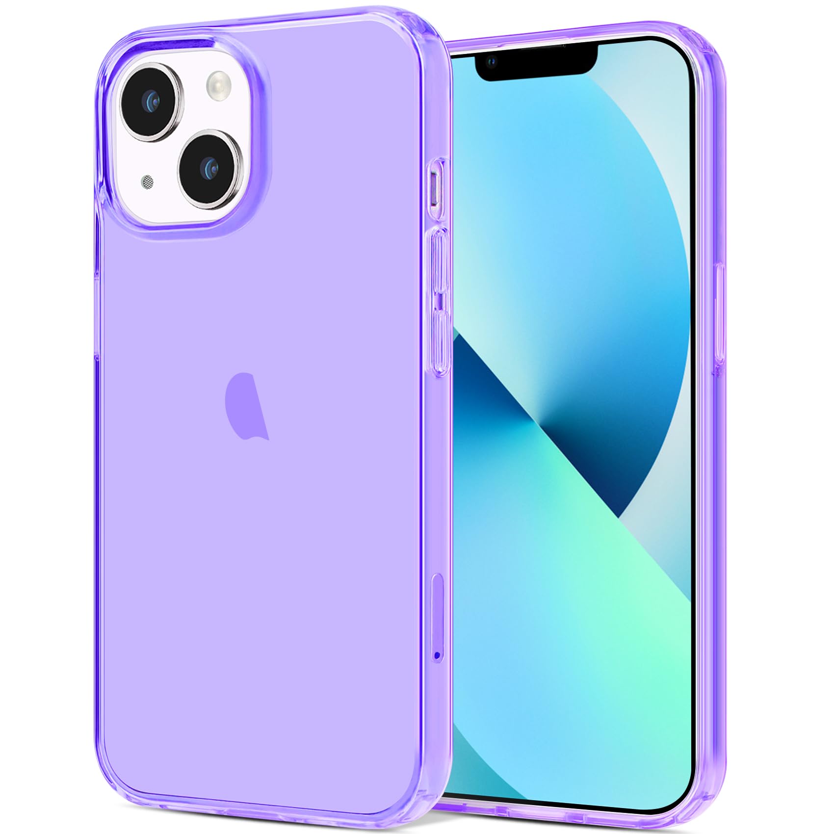Photo 1 of JJGoo Compatible with iPhone 13 mini Case, Soft Transparent Shockproof Protective Slim Thin Bumper Phone Cover for iPhone 13 mini - 5.4 inch, Translucent Purple