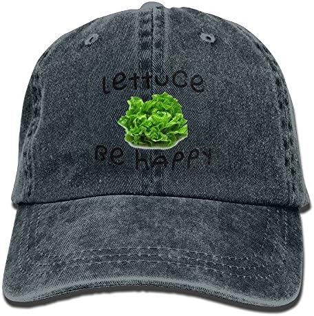 QIYYQI Easy Adjustable Summer Lettuce Be Happy Boven Hat Cap Polo Style Low Profile for Unisex Womans Men Navy Adult Gift