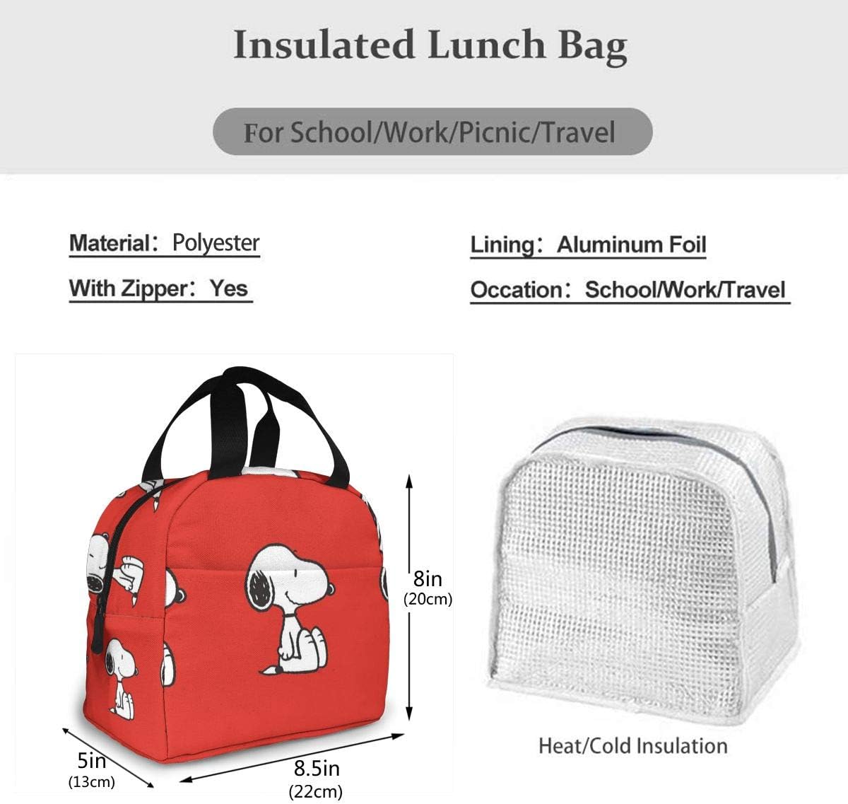 snoopy lunch bag