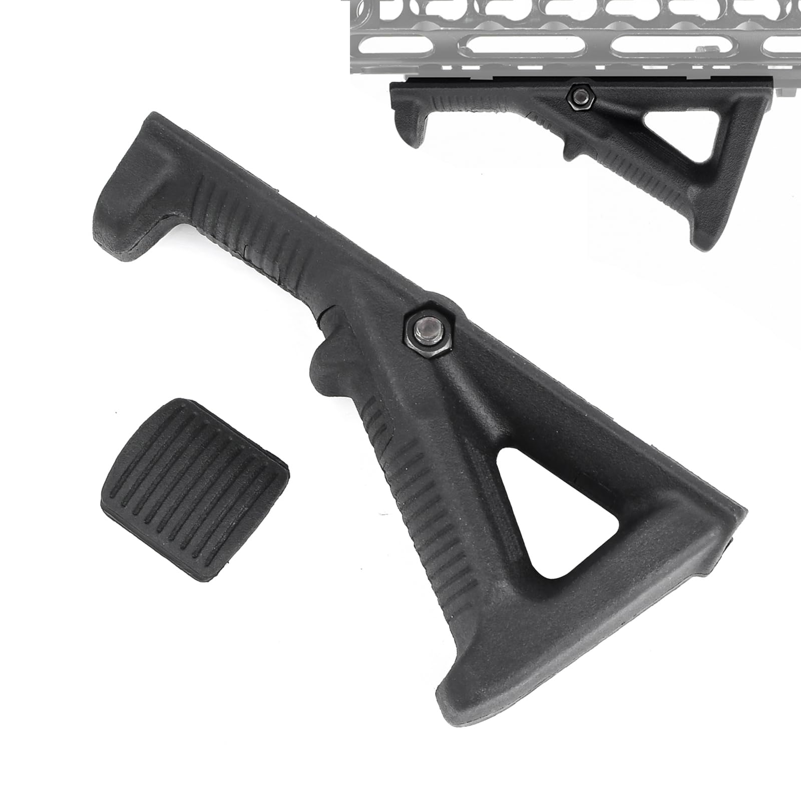 SBGJMY AFG2 Angled Foregrip Fore Grip for 20mm Picatinny Rail System Non-slip Triangle Front Grip (Black)