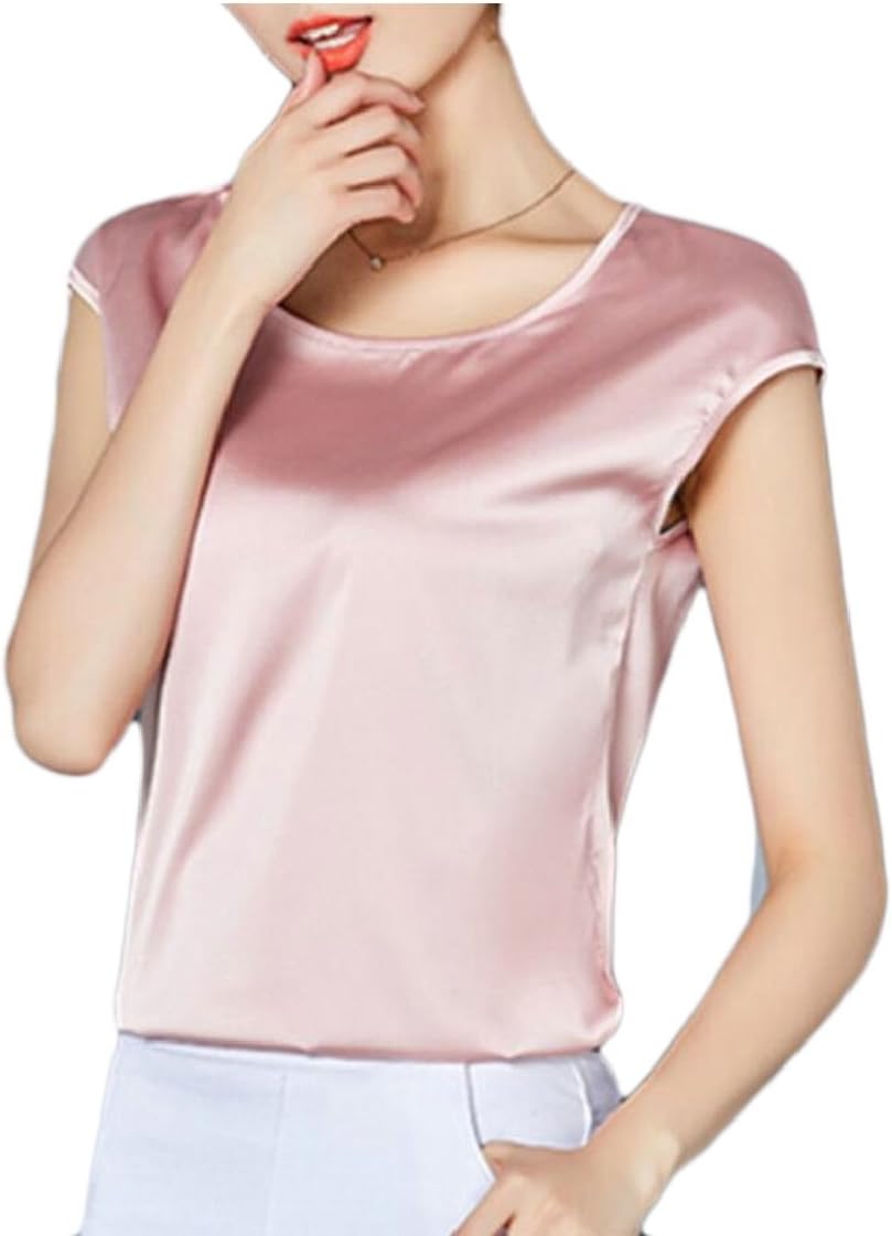 Gocgt Women's 100% Pure Silk Tank Top Sleeveless Crepe de Chine Camisole