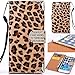 Leopard Print iPhone 7 Plus Case, Leopard iPhone 7 Plus Wallet Case, Miniko(TM) Fashion Sexy Leopard Animal Print Wallet Flip Stand Case Cover for iPhone 7 Plus with Card Slot - Brown