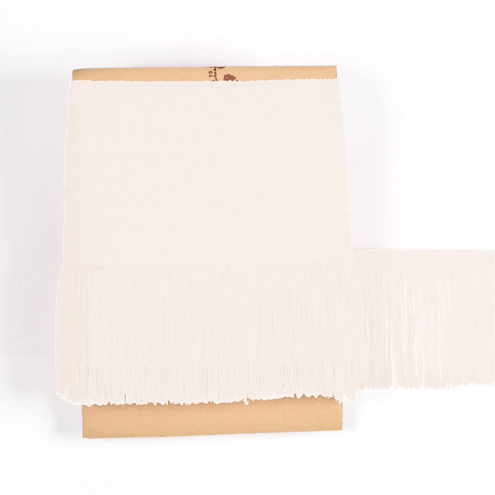 TEXTEX = Cuquillo Fringe for Sewing Flamenco and Sevillana. Composition Rayon 100%. Length of 15 cm. 5m Pieces. (Off White)