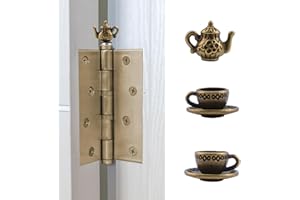 UFURMATE Bronzed Teacup 3-Piece Hinge Head Decoration Set - Antique Finish, Alloy Material, Surface Mount, Magnetic & Adhesiv