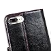 Apple iPhone 7 Plus Genuine Leather Wallet Case Black