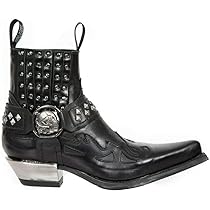 靴 new rock westen cowboy boots Amazon.com | New Rock M.7950-S9 Black Ankle Boots Western