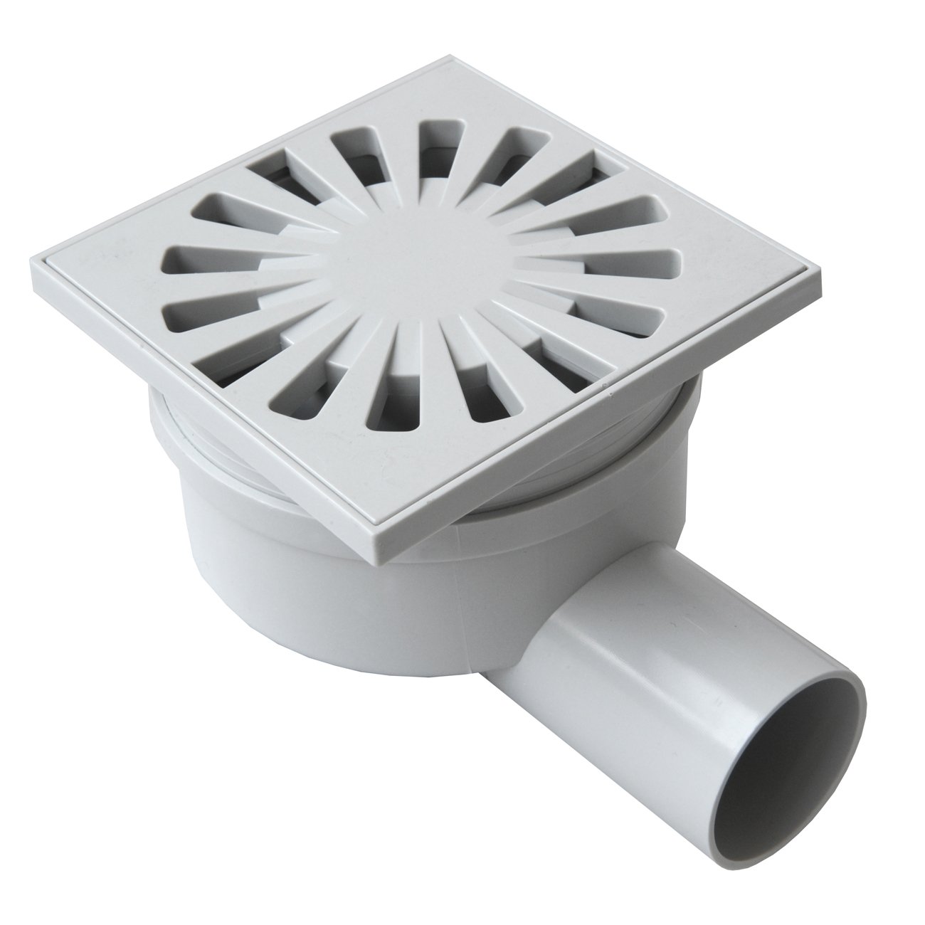 First Plast CHABS1040G ABS Siphon Closure, Grey, 100 x 100 mm