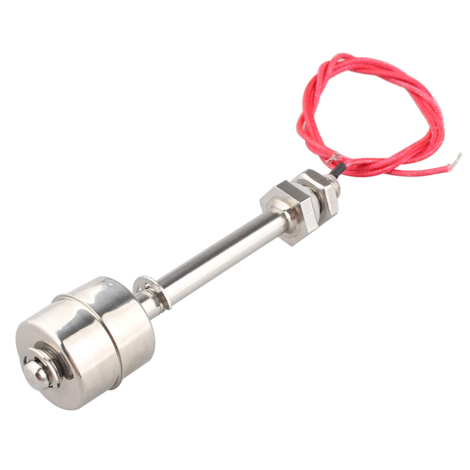 HALJIA Stainless Steel Floating Switch Liquid Water Level Control Sensor Stainless Steel Vertical Float Switch Used in Electrical Drainage Level Control and Alarm L= 100mm
