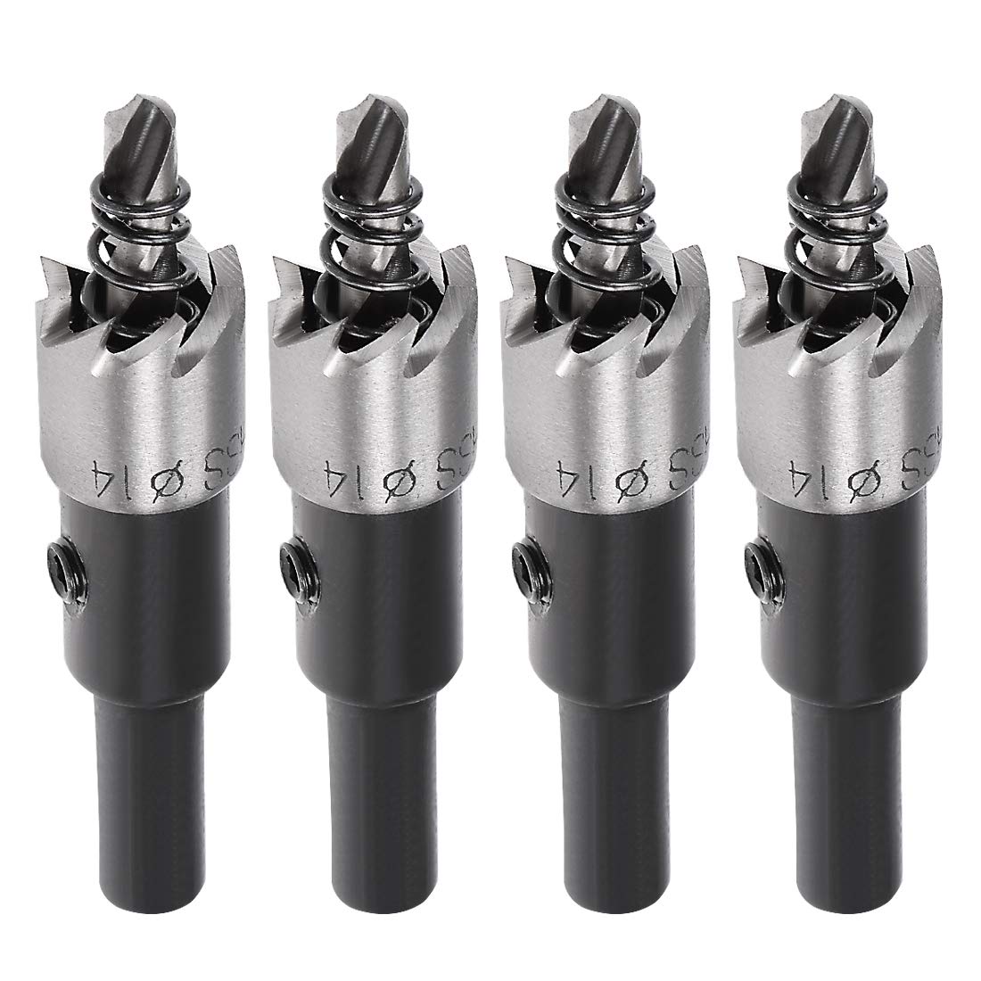 sourcingmap 4 Pcs 14mm High Speed Steel HSS Drill Bit Hole Saw for Metal Alloy Wood