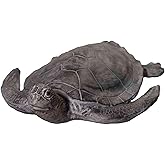 Galt International Detailed Realistic Sea Turtle Garden Statue 21.5" Outdoor Indoor Backyard Patio Porch Lawn Beach Decor Sculpture Resin Large