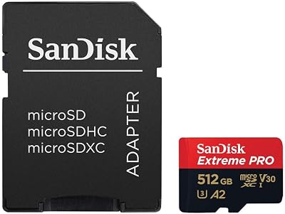 SanDisk Extreme Pro 512GB microSDXC Memory Card + SD Adapter U3 V30 A2