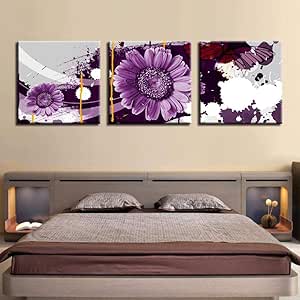 Cuadros Decorativosarte De Flor Morada Impresiones De Lienzo Estilo