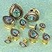 Gold PVD Stainless Steel Teardrop Plugs with Abalone Shell Ear Gauges