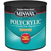 Minwax Polycrylic Protective Finish, Clear Gloss, Clear, 1/2 Pint, 244444444