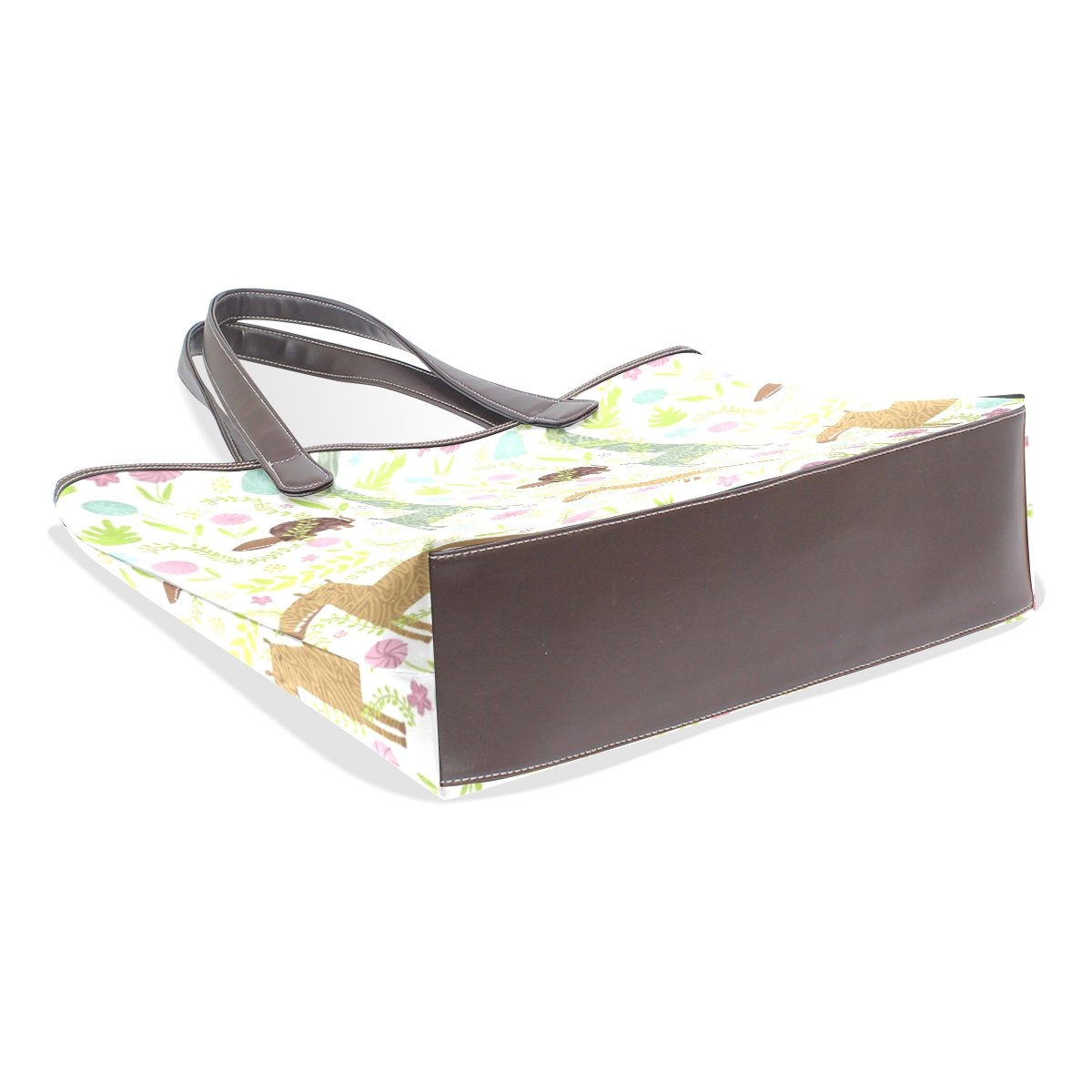 Cartoon Horses PU Leather Handbag Tote Bag Shoulder Bag Shopping Bag For Lady