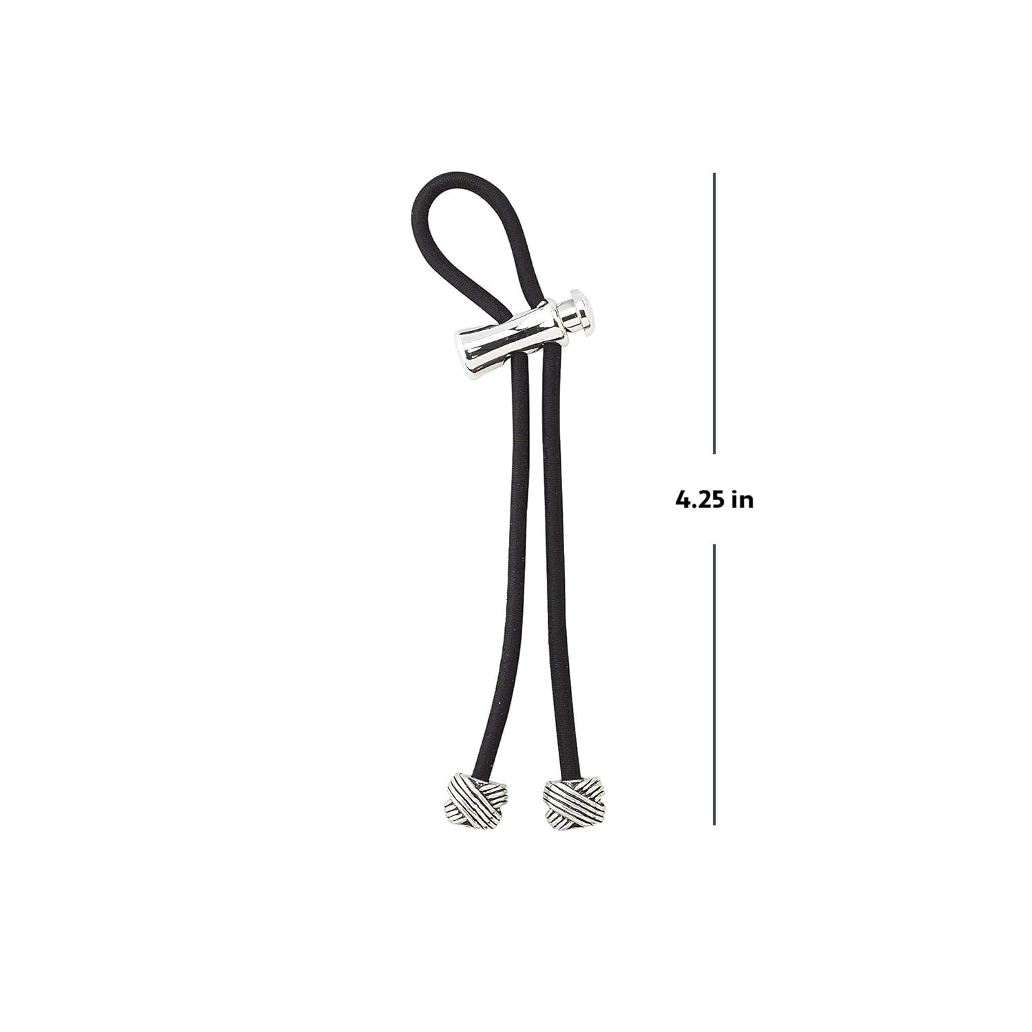 Amazon Com Pulleez Sliding Ponytail Holder Silver Knot Charms