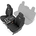 Rough Country Neoprene Front Seat Covers for Chevy Silverado & GMC Sierra 1500 (2019-2025) w/Rear Cup Holder - Waterproof & UV Resistant, Foam Padded, Front Seat Cover Set
