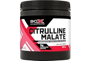 BioX Citrulline Malate Powder | 3g L-Citrulline Supplement for Blood Flow, Pumps & Endurance | Nitric Oxide Support | Unflavo